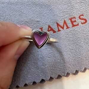 James Avery Sweetheart Gemstone Ring Pink Doublet